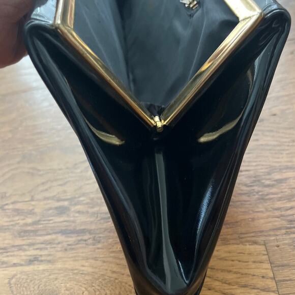 Vintage Theodor California Mid Century Modern Handbag Wallet 50s 60s Black Retro - Picture 7 of 12